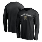 Vegas Golden Knights Team Lockup Long Sleeve T-Shirt - Black | NHL Clearance