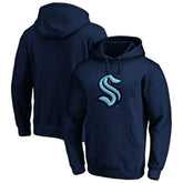 Seattle Kraken Primary Logo Pullover Hoodie - Deep Sea Blue | NHL discount