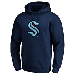 Seattle Kraken Primary Logo Pullover Hoodie - Deep Sea Blue | NHL discount