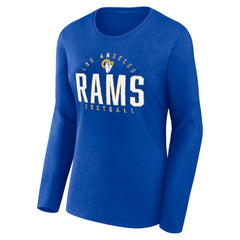 Los Angeles Rams Women's Plus Size Foiled Play Long Sleeve T-Shirt - Royal - Fanatics
