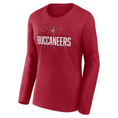 Tampa Bay Buccaneers Women's Plus Size Foiled Play Long Sleeve T-Shirt - Red - Fanatics