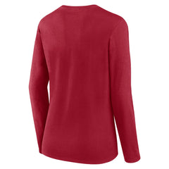 Tampa Bay Buccaneers Women's Plus Size Foiled Play Long Sleeve T-Shirt - Red - Fanatics