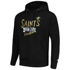 New Orleans Saints Starter Domestic Post Season Full-Zip Hoodie - Black - NFL
