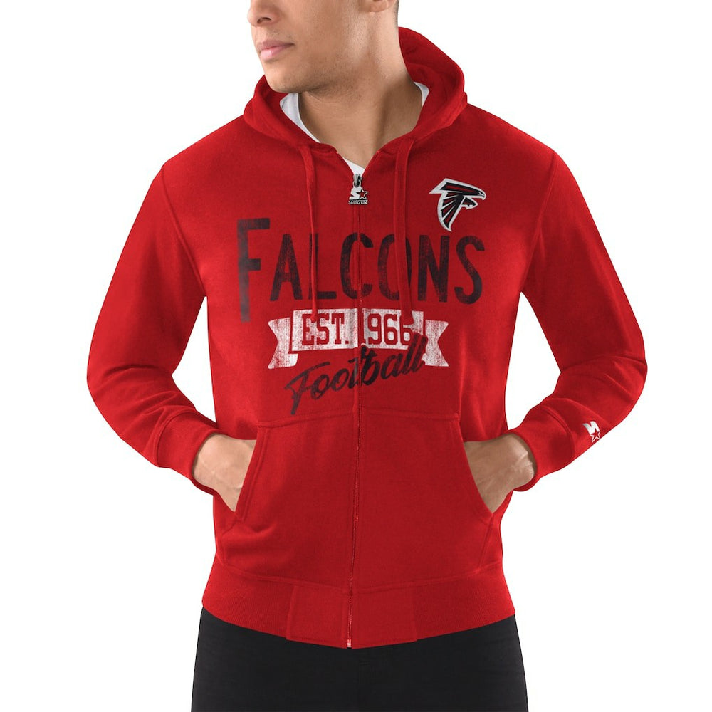 Atlanta Falcons Starter Domestic Post Season Full-Zip Hoodie - Red - NFL