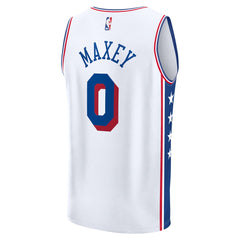 Fanatics Tyrese Maxey Philadelphia 76ers Fast Break Replica Player Jersey Association Edition White