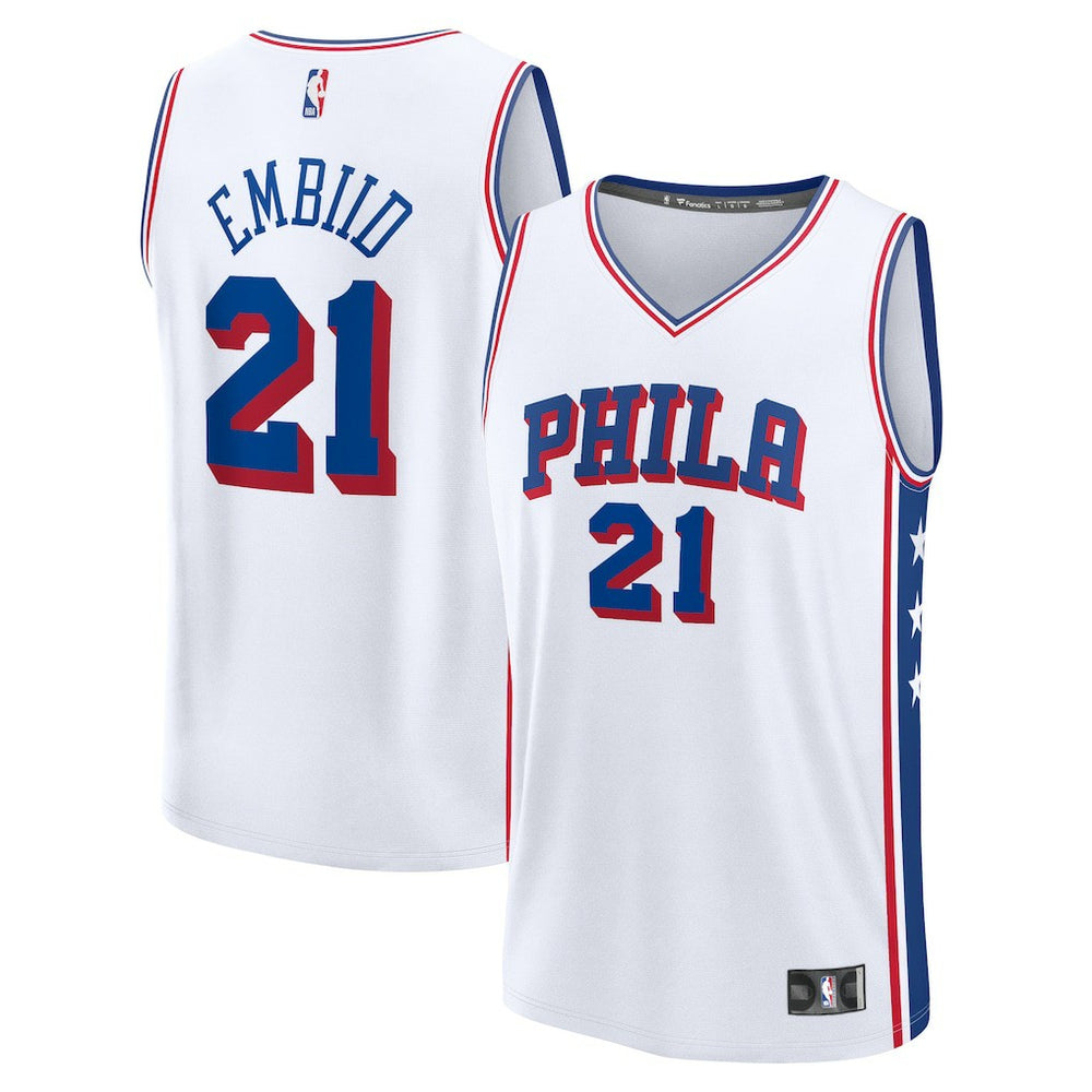 Fanatics Joel Embiid Philadelphia 76ers Fast Break Replica Player Jersey Association Edition White