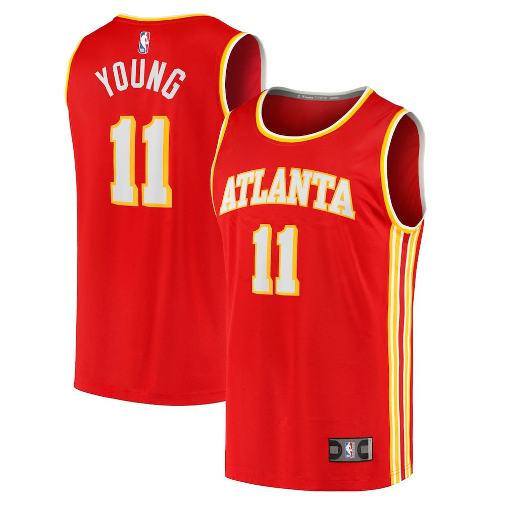Fanatics Trae Young Atlanta Hawks Fast Break Replica Jersey Icon Edition Red