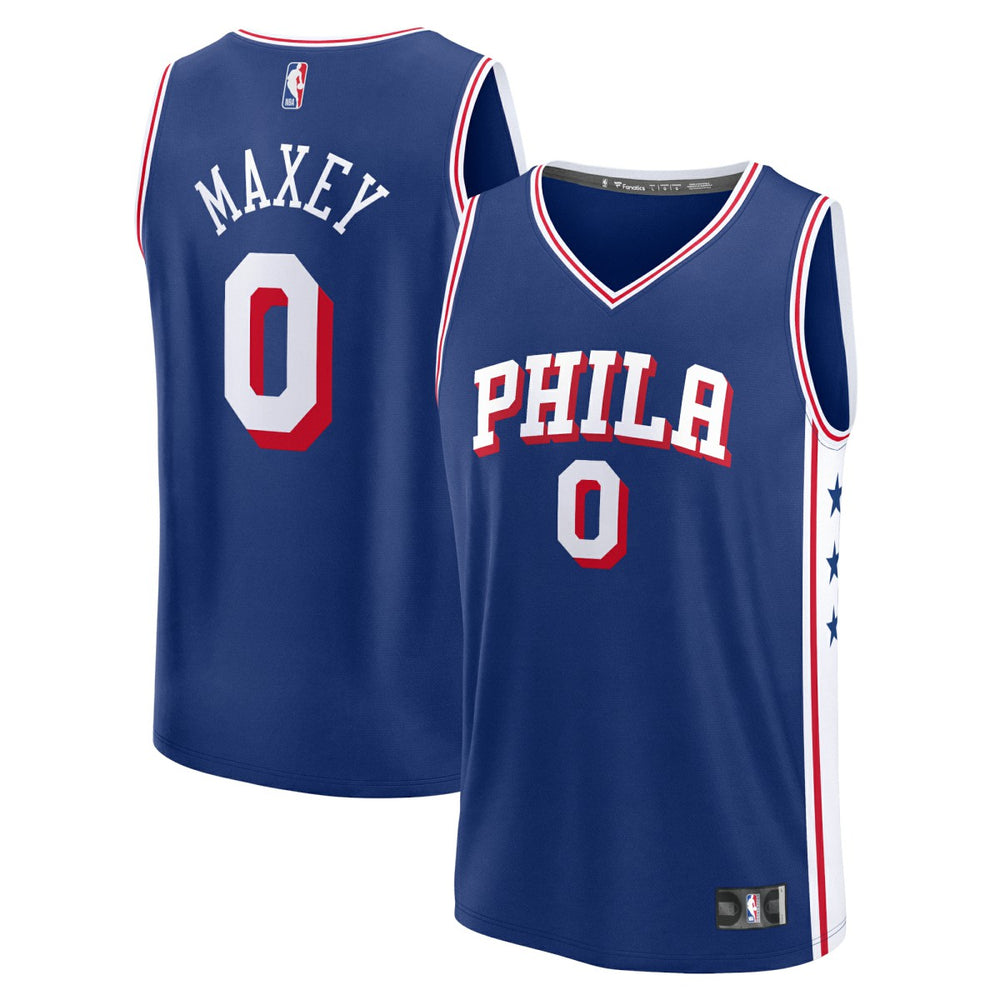 Fanatics Tyrese Maxey Philadelphia 76ers Fast Break Replica Jersey Icon Edition Royal