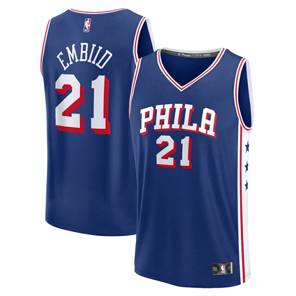Fanatics Joel Embiid Philadelphia 76ers Fast Break Replica Jersey Icon Edition Royal