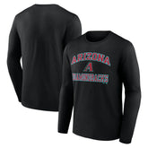 Arizona Diamondbacks Logo Athletic Heart & Soul Long Sleeve T-Shirt Outlet