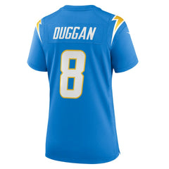 Max Duggan Los Angeles Chargers Women's Team Game Jersey - Powder Blue - Nike