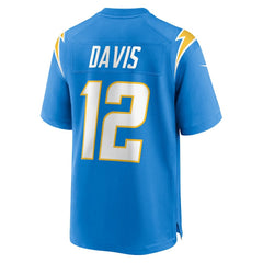 Derius Davis Los Angeles Chargers Team Game Jersey - Powder Blue - Nike