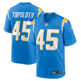 Tuli Tuipulotu Los Angeles Chargers Team Game Jersey - Powder Blue - Nike