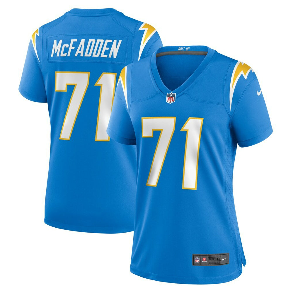 Jordan McFadden Los Angeles Chargers Women's Team Game Jersey - Powder Blue - Nike