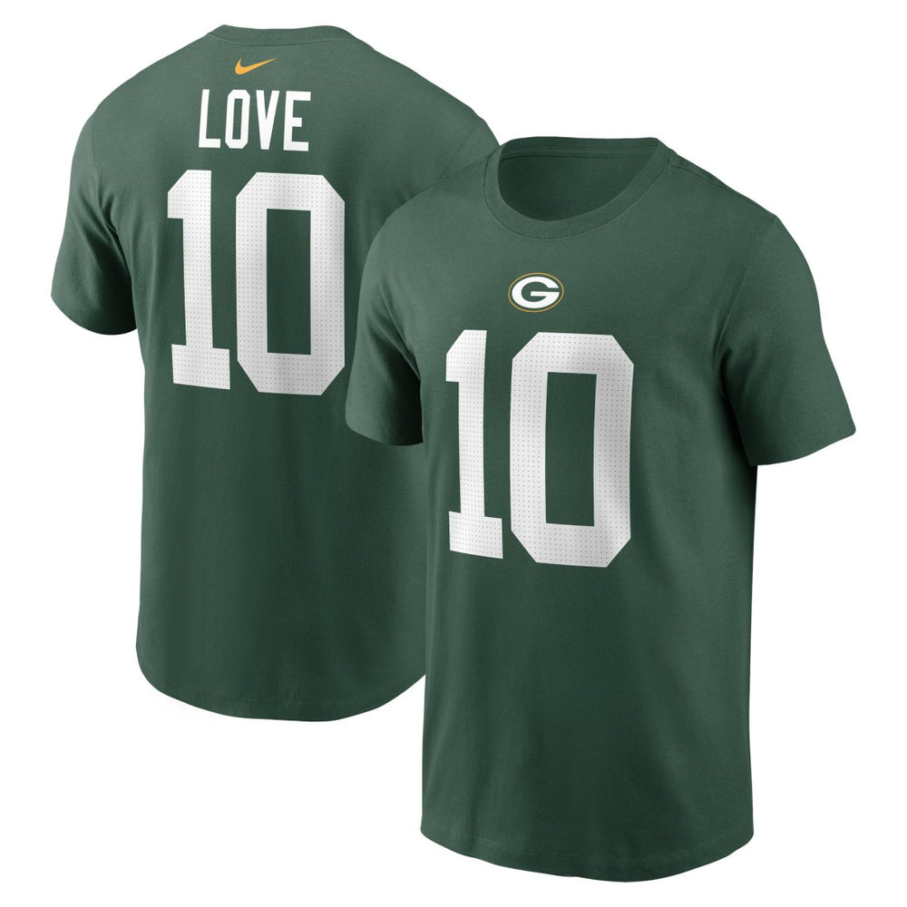 Jordan Love Green Bay Packers Player Name & Number T-Shirt - Green - Nike
