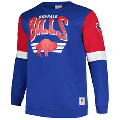 Buffalo Bills Big & Tall Fleece Pullover Sweatshirt - Royal - Mitchell & Ness