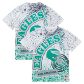 Philadelphia Eagles Big & Tall Allover Print T-Shirt - White - Mitchell & Ness