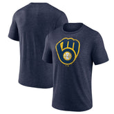 Milwaukee Brewers Official Logo Tri-Blend T-Shirt Sale