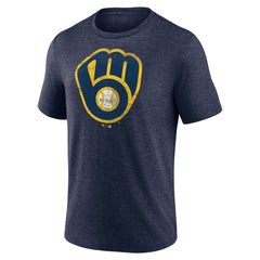 Milwaukee Brewers Official Logo Tri-Blend T-Shirt Sale