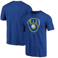 Milwaukee Brewers Official Logo Tri-Blend T-Shirt Sale