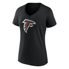 Bijan Robinson Atlanta Falcons Women's Icon Name & Number V-Neck T-Shirt - Black - Fanatics