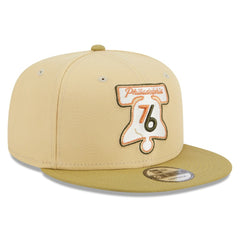 New Era Philadelphia 76ers Green Collection Repreve 9FIFTY Snapback Hat Khaki/Tan