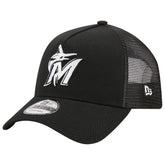 Miami Marlins New Era A-Frame 9FORTY Trucker Adjustable Hat for sale