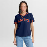 Houston Astros Fanatics Women's Diva Race Ahead Raglan V-Neck T-Shirt Outlet
