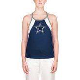 Dallas Cowboys New Era Women's Ribbed Racerback Tank Top - Navy - NFL