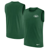 New York Jets Large Logo Lightweight Dri-FIT Muscle Tank Top - Green - Nike