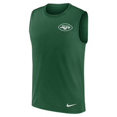 New York Jets Large Logo Lightweight Dri-FIT Muscle Tank Top - Green - Nike