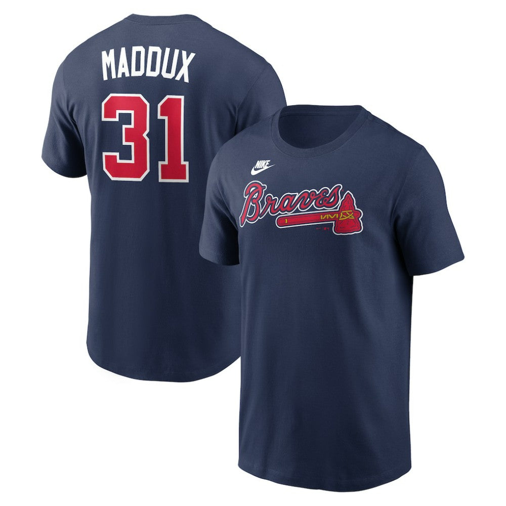 Greg Maddux Atlanta Braves Nike Cooperstown Collection Name & Number T-Shirt Sale