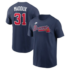 Greg Maddux Atlanta Braves Nike Cooperstown Collection Name & Number T-Shirt Sale