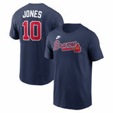 Chipper Jones Atlanta Braves Nike Cooperstown Collection Name & Number T-Shirt Sale