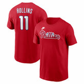 Jimmy Rollins Philadelphia Phillies Nike Cooperstown Collection Name & Number T-Shirt Online