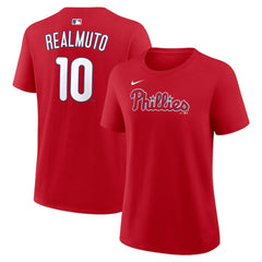 J.T. Realmuto Philadelphia Phillies Nike Women's Name & Number T-Shirt Outlet