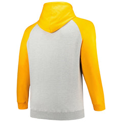Tampa Bay Buccaneers Profile Big & Tall Favorite Arch Throwback Raglan Pullover Hoodie - Heather Gray/Orange - NFL