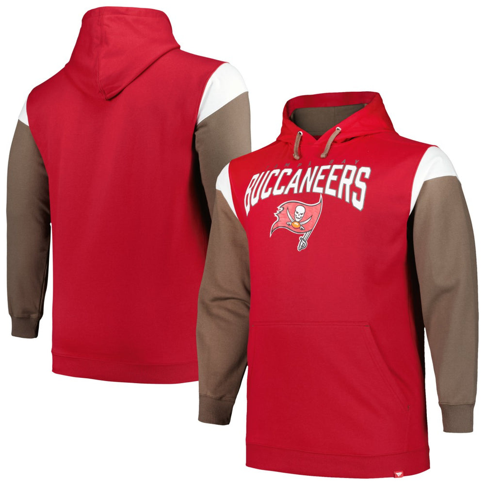 Tampa Bay Buccaneers Profile Big & Tall Trench Battle Pullover Hoodie - Red - NFL