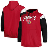 Arizona Cardinals Profile Big & Tall Trench Battle Pullover Hoodie - Cardinal - NFL