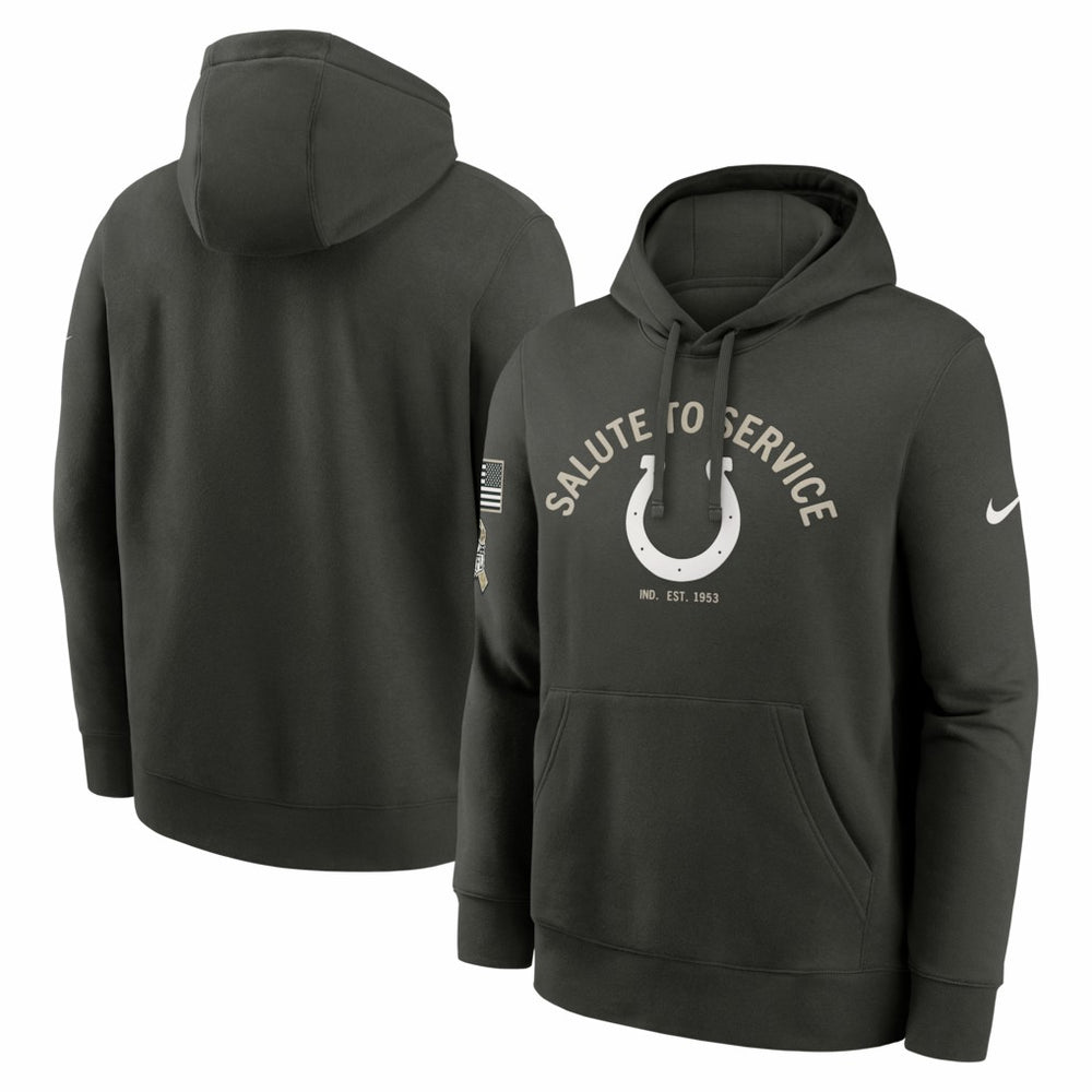 Indianapolis Colts Salute To Service Club Fleece Hoodie - Olive - Nike