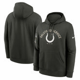 Indianapolis Colts Salute To Service Club Fleece Hoodie - Olive - Nike