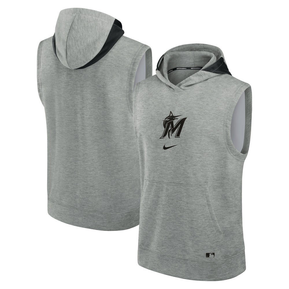 Miami Marlins Nike Authentic Collection Early Work Dri-FIT Sleeveless Hoodie Online