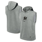 Miami Marlins Nike Authentic Collection Early Work Dri-FIT Sleeveless Hoodie Online