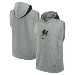 Miami Marlins Nike Authentic Collection Early Work Dri-FIT Sleeveless Hoodie Online