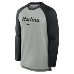 Miami Marlins Nike Authentic Collection Game Time Raglan Performance Long Sleeve T-Shirt Outlet