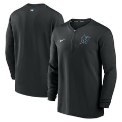 Miami Marlins Nike Authentic Collection Game Time Performance Quarter-Zip Top Sale