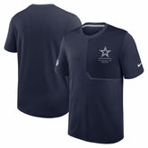 Dallas Cowboys Sideline UV Dri-FIT Coach Shirt - Navy - Nike
