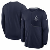 Dallas Cowboys Sideline Coach UV Dri-FIT Long Sleeve Shirt - Navy - Nike