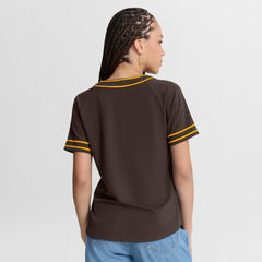 San Diego Padres Fanatics Women's Diva Race Ahead Raglan V-Neck T-Shirt Sale