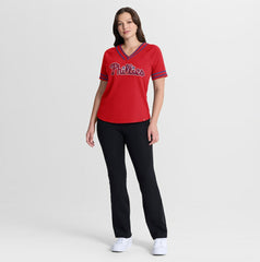 Philadelphia Phillies Fanatics Women's Diva Race Ahead Raglan V-Neck T-Shirt for sale